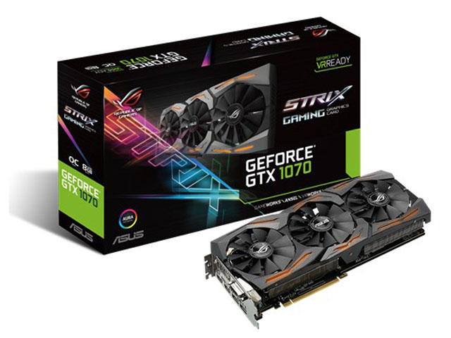 Видео карти Asus ROG STRIX GeForce GTX 1070-O8G-GAMING