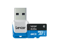 Карти памет 64GB microSDXC Lexar High-Performance 633x USB