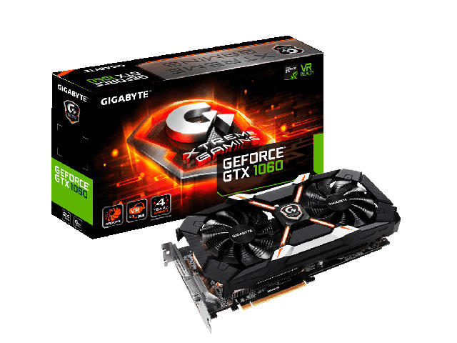 Видео карти Gigabyte GeForce GTX 1060 Xtreme Gaming 6G