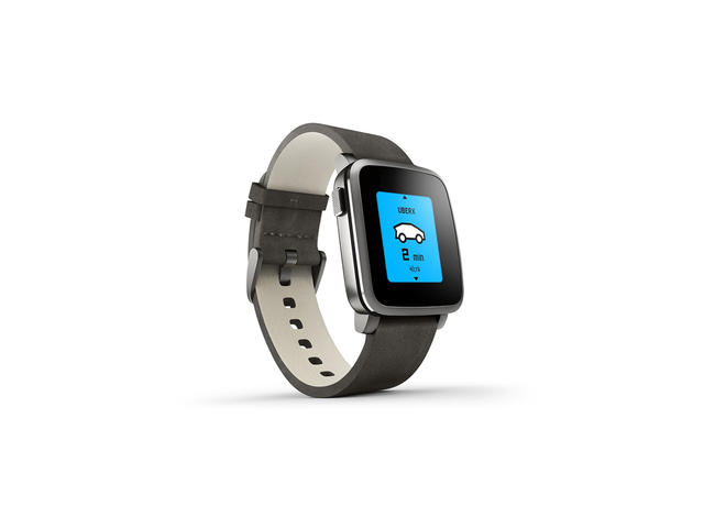 Смарт часовници Pebble Time Steel Black