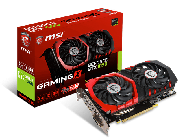 Видео карти MSI GeForce GTX 1050 GAMING X 2G