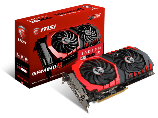 Видео карти MSI Radeon RX 470 GAMING X 8G
