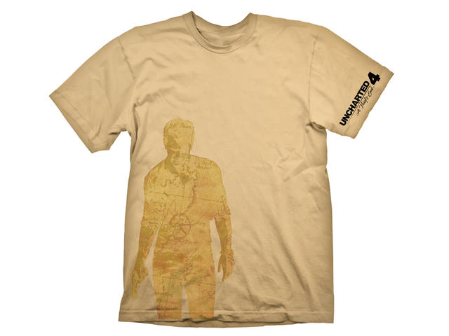 Облекло и аксесоари Uncharted 4 T-Shirt Nathan Drake Map, Size M
