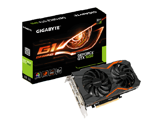 Видео карти Gigabyte GeForce GTX 1050 G1 Gaming 2G