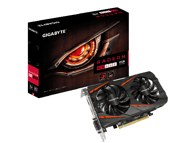 Видео карти Gigabyte Radeon RX460 WINDFORCE OC 2G