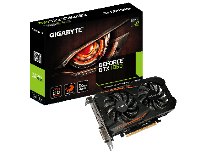 Видео карти Gigabyte GeForce GTX 1050 OC 2G