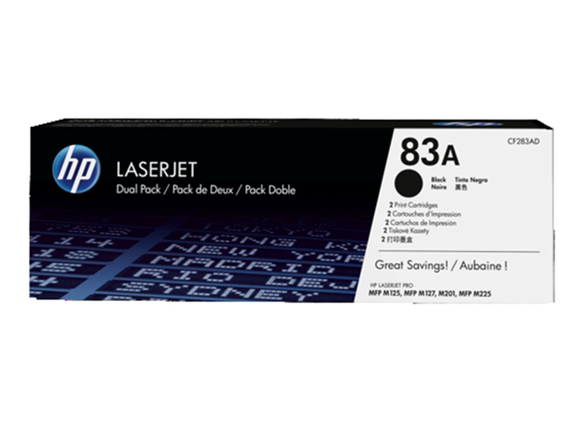 Консумативи Оригинален тонер HP 83A 2-pack Black Original LaserJet