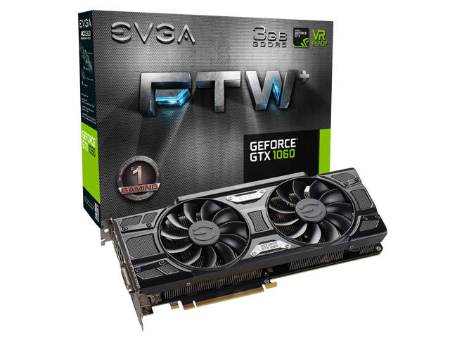 Видео карти EVGA GeForce GTX 1060 FTW+ GAMING 3G