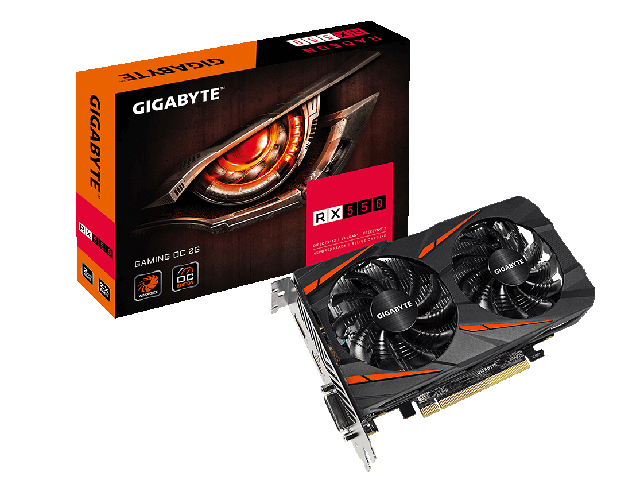 Видео карти Gigabyte Radeon RX 550 Gaming OC 2G