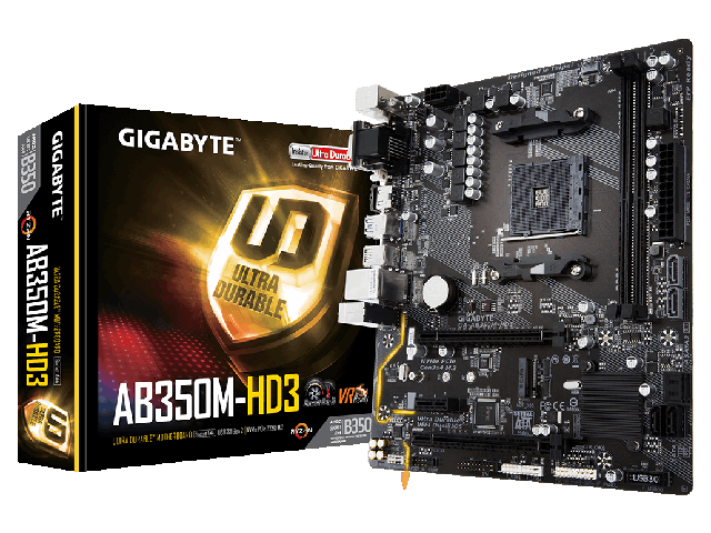 Дънни платки GIGABYTE GA-AB350M-HD3