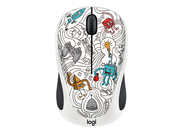 Мишки Logitech M238 Doodle Collection, TECHIE WHITE