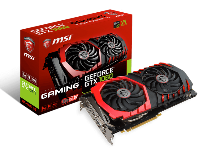 Видео карти MSI GeForce GTX 1060 GAMING 6G