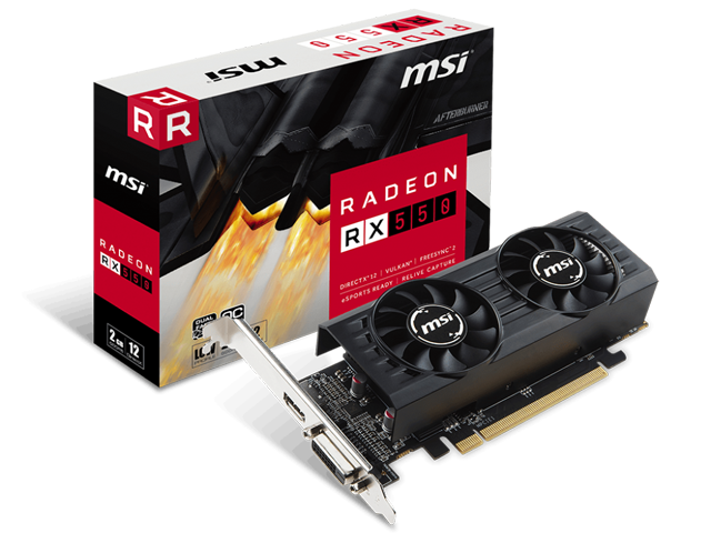 Видео карти MSI Radeon RX 550 2GT LP OC