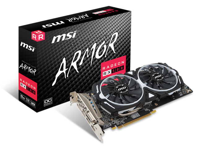 Видео карти MSI Radeon RX 580 ARMOR 8G OC