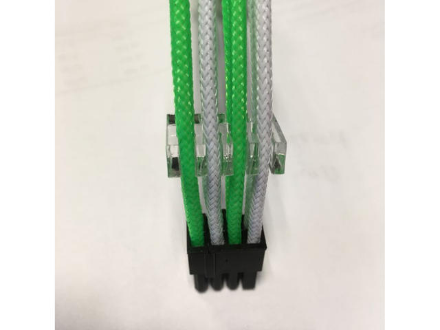 Кабели за компоненти Gelid Cable 6+2 Pin VGA (PCI-e) with Green/White Sleeving 