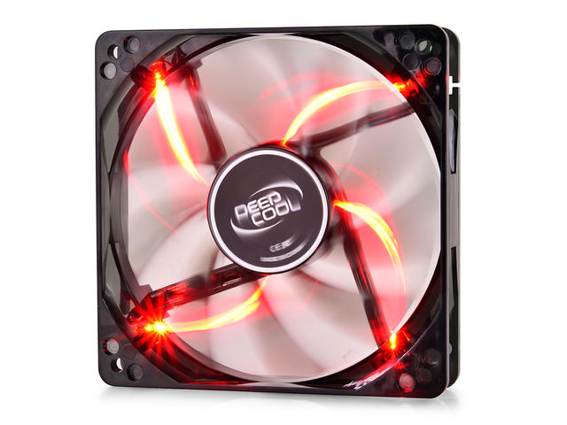 Вентилатори DeepCool Fan 120mm Red LED - WIND BLADE 120