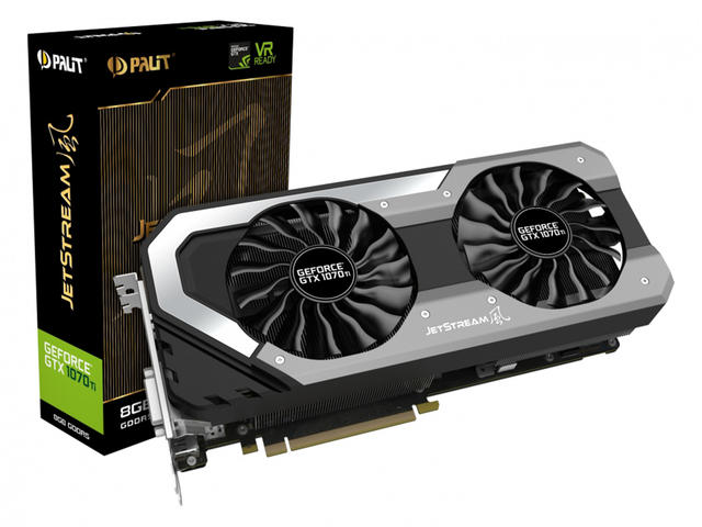 Видео карти Palit GeForce GTX 1070 Ti JetStream