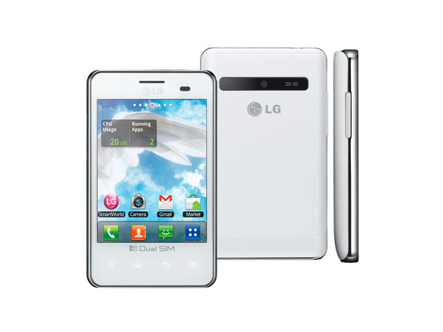 Смартфони LG Optimus L3 E405 1GB, бял цвят, две SIM карти