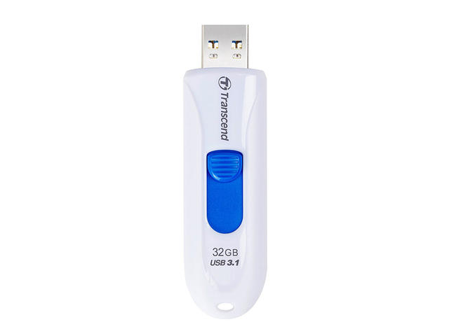 USB памети 32GB Transcend JetFlash 790, USB 3.1, в бяло