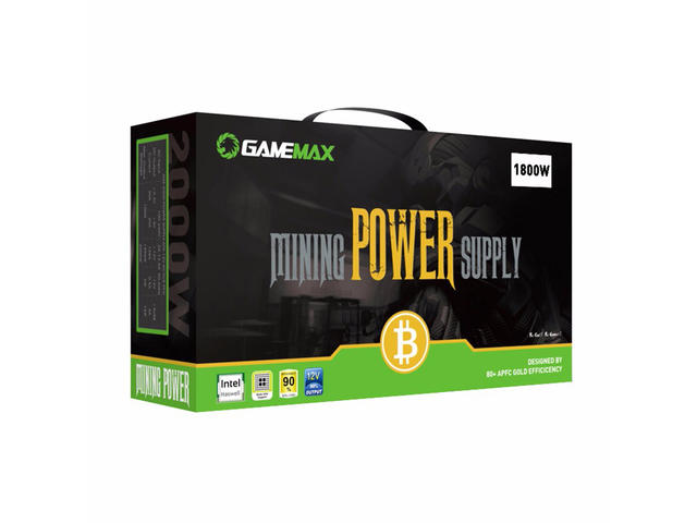 Захранвания за компютри Gamemax PSU 1800W GOLD 90+ Bitcoin Mining 18xPCIe