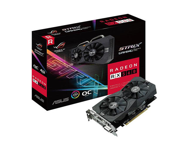 Видео карти ASUS ROG Strix Radeon RX 560 O4G