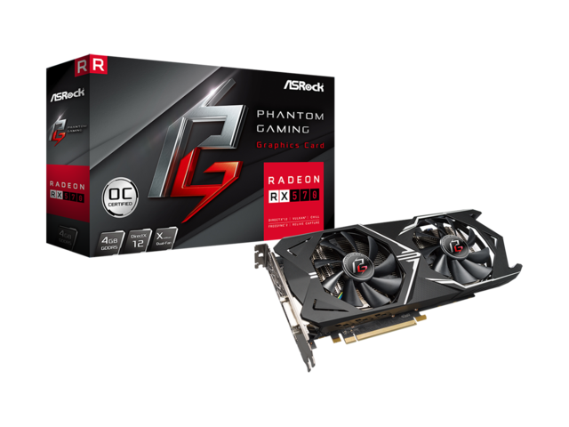 Видео карти ASRock Phantom Gaming X Radeon RX 570 4G OC