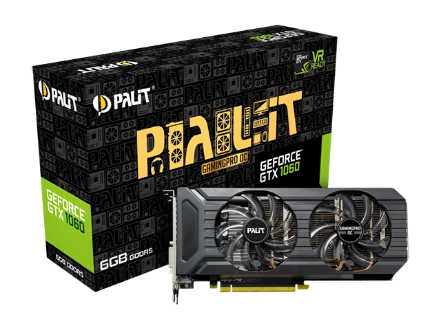 Видео карти Palit GeForce GTX 1060 GamingPro OC
