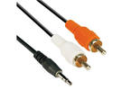 Кабели и Адаптери VCom Аудио Кабел 3.5mm Stereo M / 2x RCA M - CV212-5m