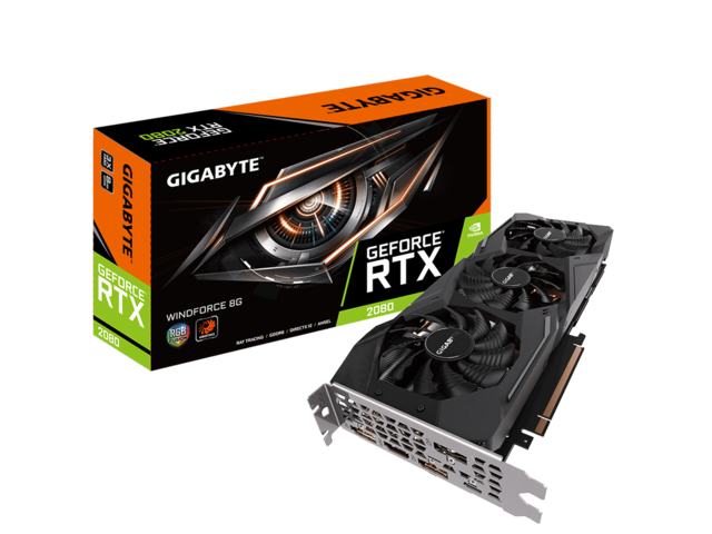 Видео карти Gigabyte GeForce RTX 2080 WINDFORCE 8G