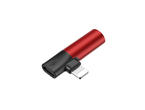 Кабели и Адаптери Baseus Lightning & Audio Adapter, в червено