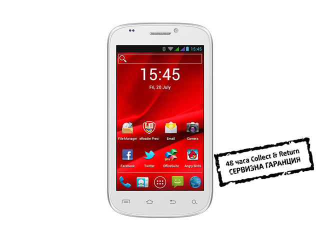 Смартфони Prestigio MultiPhone 5000 DUO 4GB, бял цвят