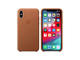 Калъфи Apple iPhone Xs Leather Case, в кафяво