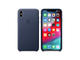 Калъфи Apple iPhone Xs Max Leather Case, в синьо