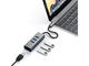 Кабели и Адаптери Satechi USB-C 2-in-1 Ethernet & USB Hub, тъмносив