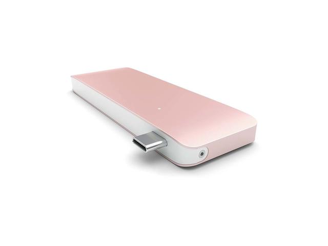 Кабели и Адаптери Satechi USB-C Pass Through USB Hub, rose gold