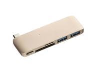 Кабели и Адаптери Satechi USB-C Pass Through USB Hub, gold