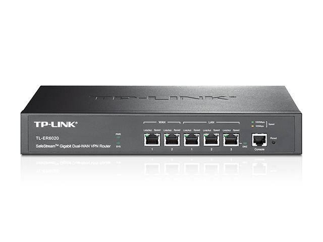 Мрежово оборудване TP-Link TL-ER6020 SafeStream Gigabit Dual-WAN VPN Router