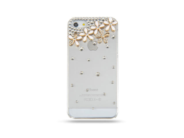 Калъфи Калъф Wikky Golden Flowers за iPhone 5, с детайли в бяло
