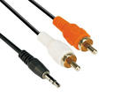 Кабели и Адаптери VCom Аудио Кабел 3.5mm Stereo М / RCA 2x M
