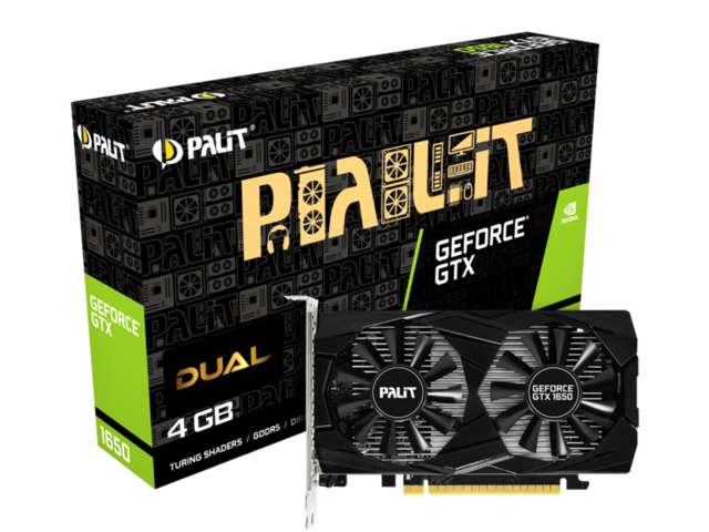 Видео карти Palit GeForce GTX 1650 4GB Dual