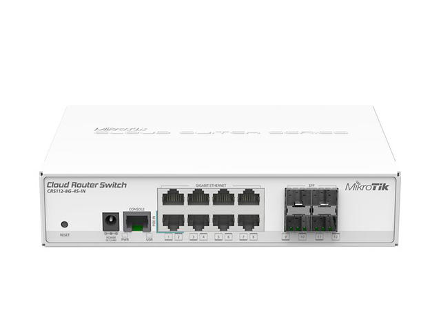 Мрежово оборудване MikroТik CRS112-8G-4S-IN