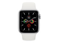 Смарт часовници Apple Watch S5 GPS, 40mm Silver Aluminium Case with White Sport Band