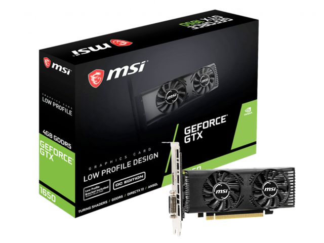 Видео карти MSI GeForce GTX 1650 4GT LP OC
