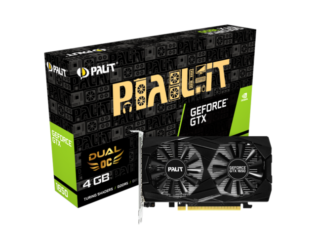 Видео карти Palit GeForce GTX 1650 4GB Dual OC