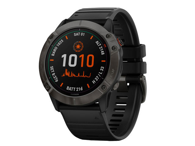 Смарт часовници Garmin Fenix 6X Pro Solar - Titanium Carbon Gray DLC/Black
