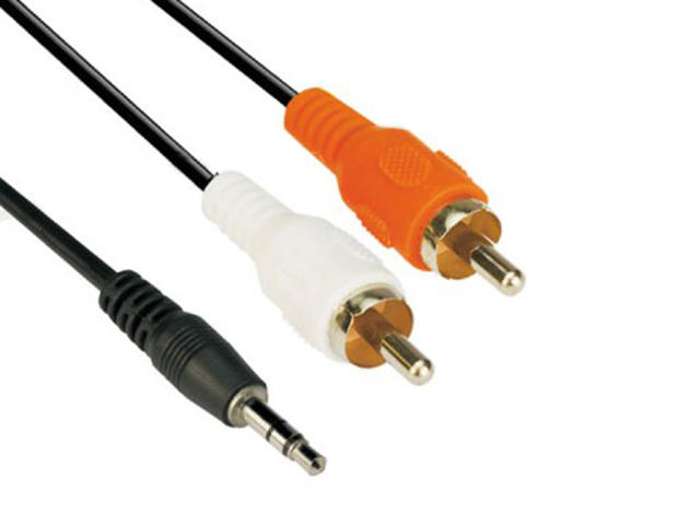 Кабели и Адаптери VCom Аудио Кабел 3.5mm Stereo М / RCA 2x M - CV212-1.8m