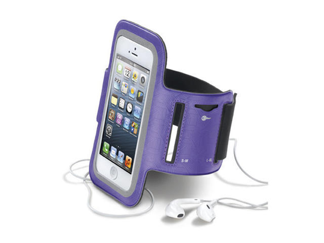 Калъфи Cellularline Armband за iPhone 5/5S/5C/SE виолетов