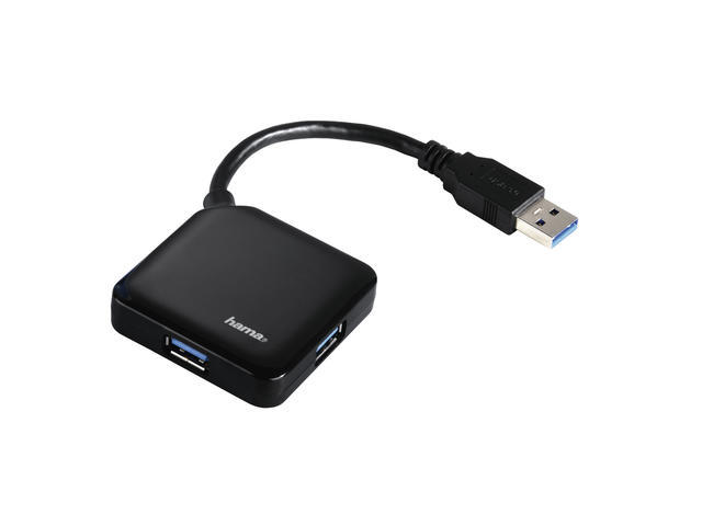 USB Хъб Hama Hub 12190 USB 3.0, в черно