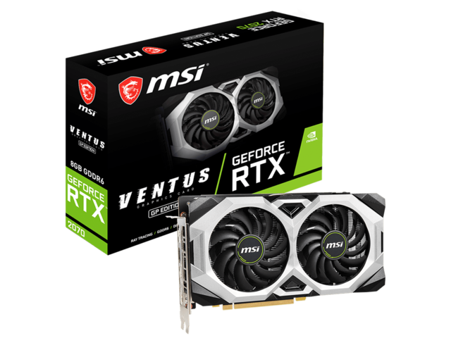 Видео карти MSI GeForce RTX 2070 VENTUS GP