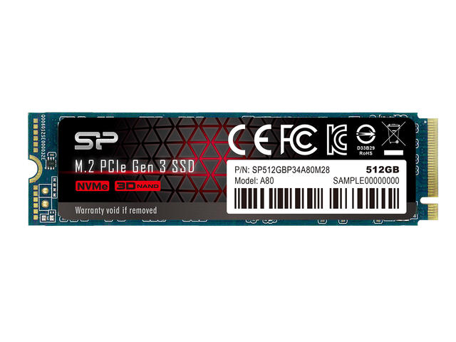 SSD 512GB Silicon Power A80 M.2 NVMe